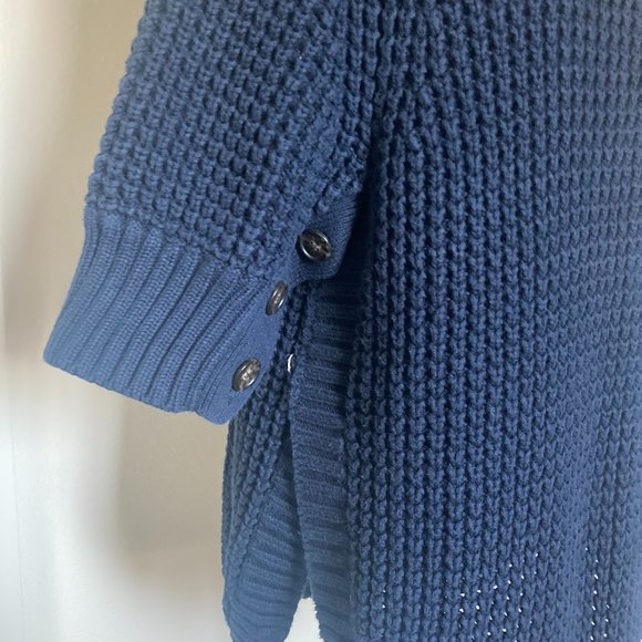 J. Crew Chunky Knit Turtleneck in Navy - Picture 3 of 7